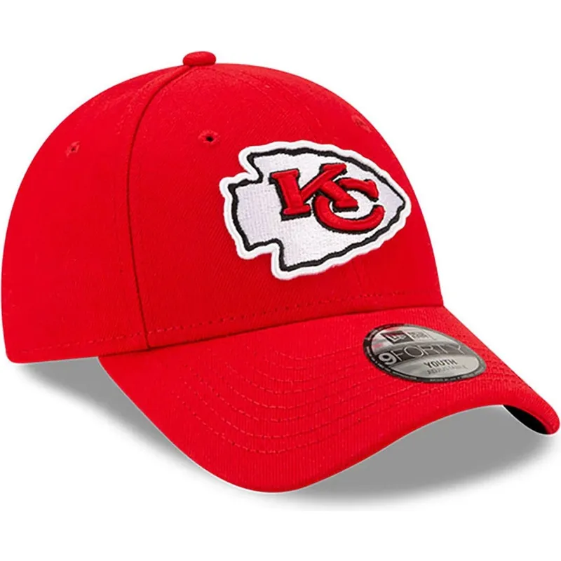 cap-zaobljena-red-adjustable-strap-za-djecu-9forty-the-league-kansas-city-chiefs-nfl-new-era