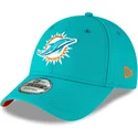 new-era-curved-brim-youth-9forty-the-league-miami-dolphins-nfl-blue-adjustable-cap