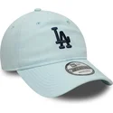 kapa-zaobljena-plava-podesiv-9twenty-linen-los-angeles-dodgers-mlb-new-era