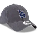 new-era-curved-brim-blue-logo-9twenty-core-classic-los-angeles-dodgers-mlb-grey-adjustable-cap