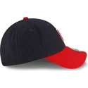 new-era-curved-brim-9forty-the-league-cleveland-guardians-mlb-navy-blue-and-red-adjustable-cap