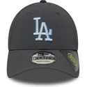 new-era-curved-brim-blue-logo-9forty-recycled-los-angeles-dodgers-mlb-grey-adjustable-cap