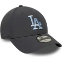 new-era-curved-brim-blue-logo-9forty-recycled-los-angeles-dodgers-mlb-grey-adjustable-cap