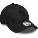 new-era-curved-brim-women-black-logo-9twenty-bow-back-new-york-yankees-mlb-black-adjustable-cap
