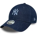 kapa-zaobljena-mornarsko-plava-podesiv-9twenty-denim-new-york-yankees-mlb-new-era