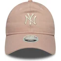 kapa-zaobljena-ruzicasta-podesiv-9twenty-dye-denim-new-york-yankees-mlb-new-era