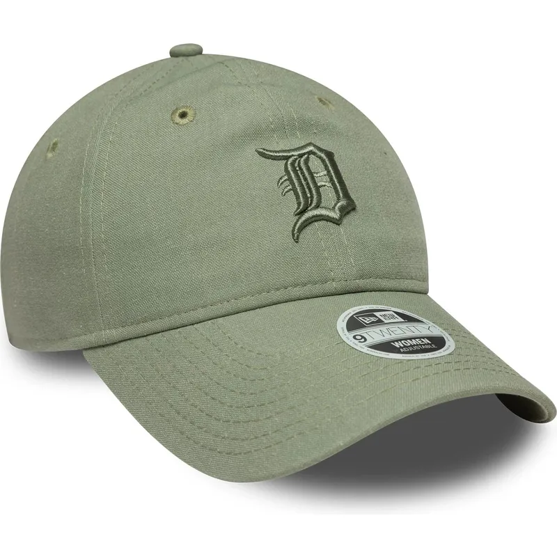 kapa-zaobljena-zelena-podesiv-9twenty-linen-detroit-tigers-mlb-new-era