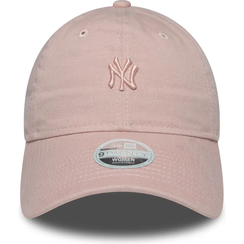 kapa-zaobljena-ruzicasta-podesiv-9twenty-mini-washed-new-york-yankees-mlb-new-era