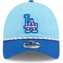 kapa-zaobljena-plava-podesiv-9twenty-4th-july-los-angeles-dodgers-mlb-new-era