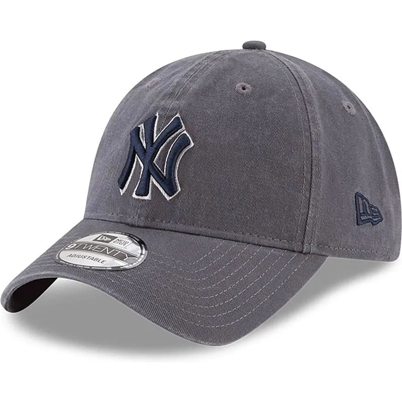 kapa-zaobljena-siva-podesiva-traka-9twenty-core-classics-new-york-yankees-mlb-new-era