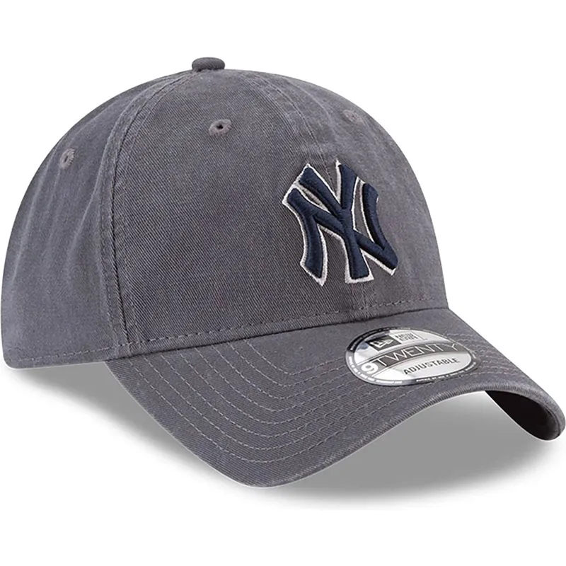 kapa-zaobljena-siva-podesiva-traka-9twenty-core-classics-new-york-yankees-mlb-new-era