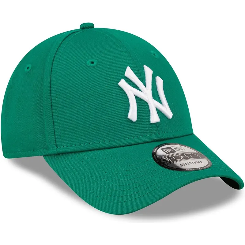 kape-zaobljena-zelena-podesiva-traka-9forty-league-essential-new-york-yankees-mlb-new-era