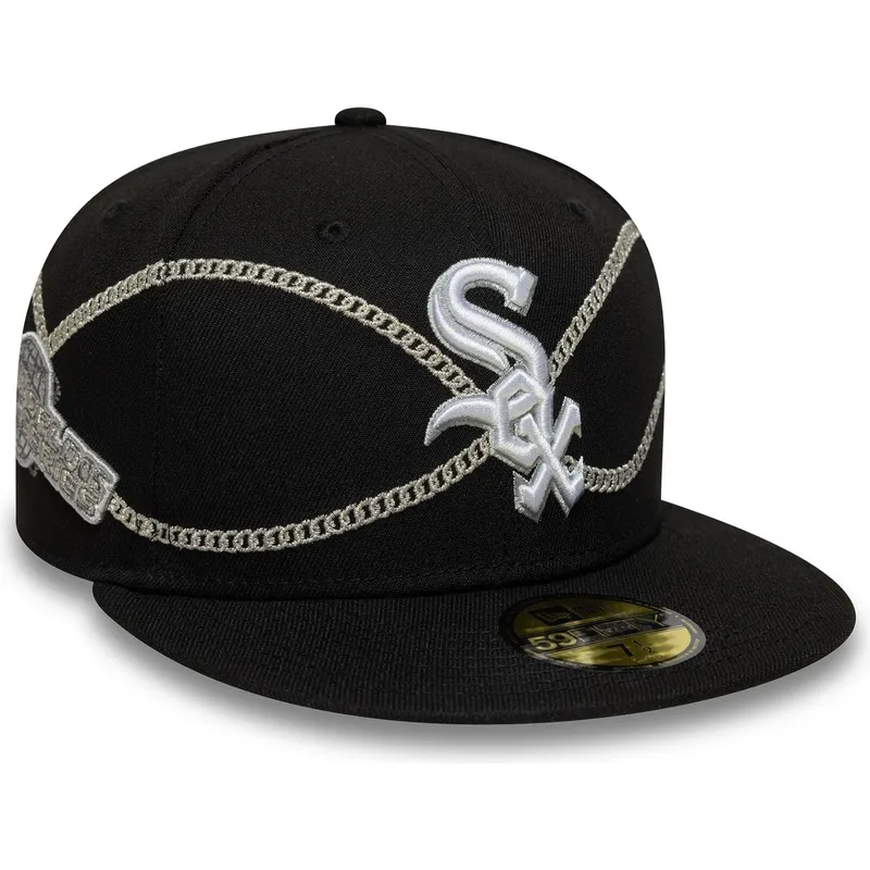 kapa-ravna-crna-prilagodena-59fifty-chain-wrap-chicago-white-sox-mlb-new-era