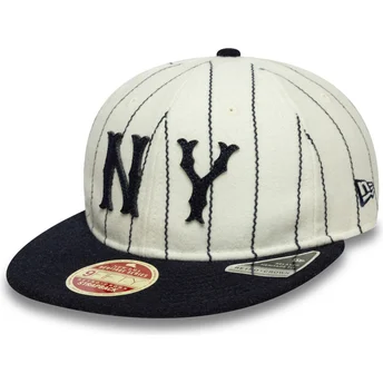 Kape ravna bež podesiva traka 9FIFTY Retro Crown Heritage New York Yankees MLB New Era