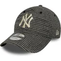 kapa-zaobljena-crna-podesiv-9twenty-houndstooth-new-york-yankees-mlb-new-era