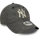 kapa-zaobljena-crna-podesiv-9twenty-houndstooth-new-york-yankees-mlb-new-era