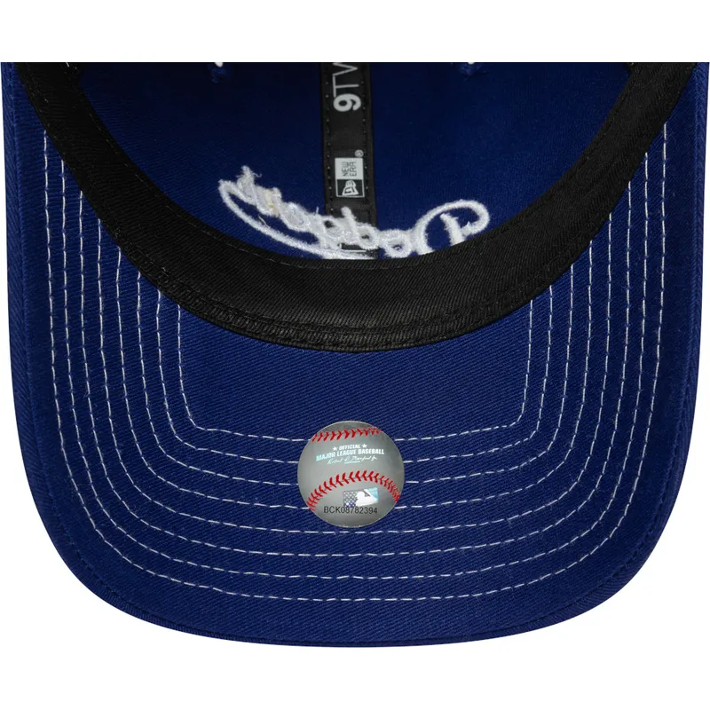 kapa-zaobljena-plava-podesiv-9twenty-contrast-stitch-los-angeles-dodgers-mlb-new-era