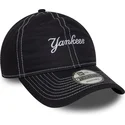 new-era-curved-brim-9twenty-contrast-stitch-new-york-yankees-mlb-navy-blue-adjustable-cap