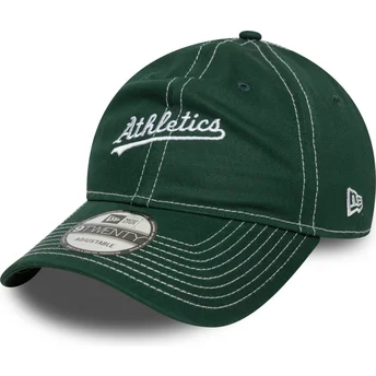 Cap zaobljena green adjustable strap 9TWENTY Contrast Stitch Oakland Athletics MLB New Era