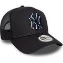 kapa-zaobljena-mornarsko-plava-snapback-a-frame-outline-new-york-yankees-mlb-new-era