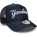 kapa-zaobljena-mornarsko-plava-snapback-a-frame-script-new-york-yankees-mlb-new-era