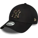 kapa-zaobljena-crna-podesiv-9forty-leopard-infill-new-york-yankees-mlb-new-era