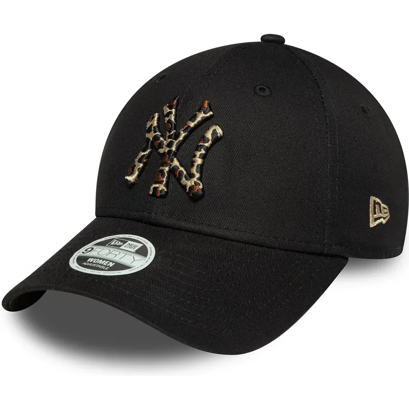 kapa-zaobljena-crna-podesiv-9forty-leopard-infill-new-york-yankees-mlb-new-era