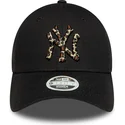 kapa-zaobljena-crna-podesiv-9forty-leopard-infill-new-york-yankees-mlb-new-era