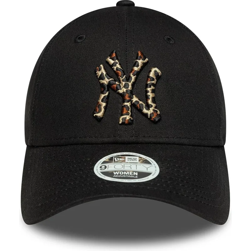 kapa-zaobljena-crna-podesiv-9forty-leopard-infill-new-york-yankees-mlb-new-era