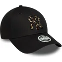 kapa-zaobljena-crna-podesiv-9forty-leopard-infill-new-york-yankees-mlb-new-era