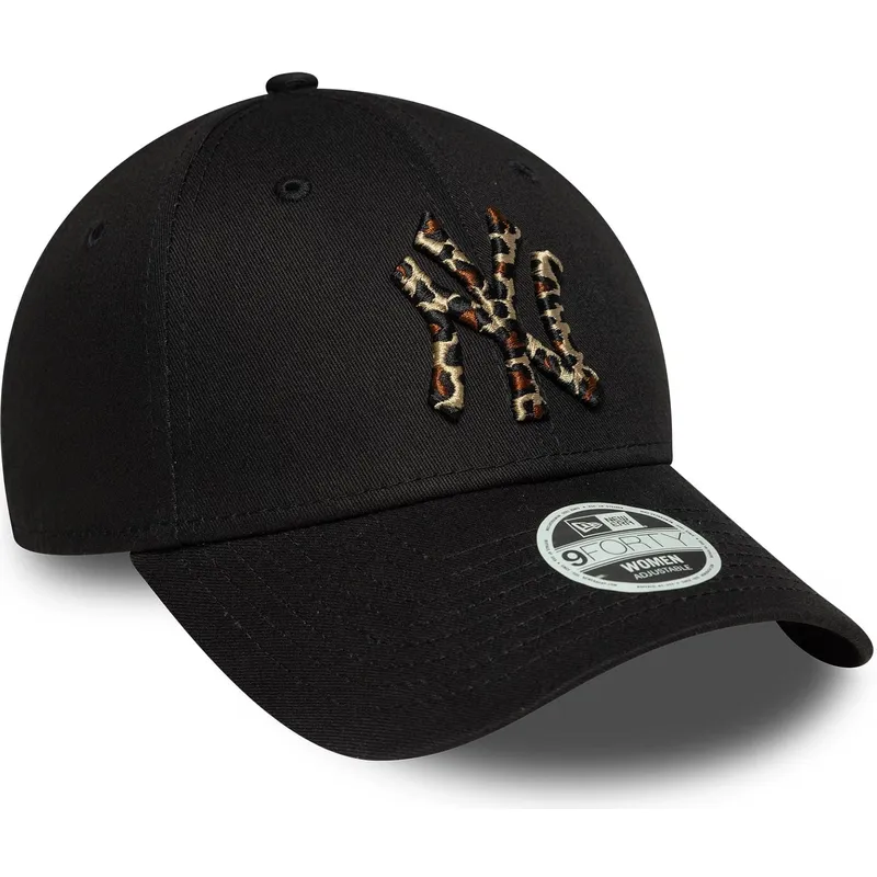 kapa-zaobljena-crna-podesiv-9forty-leopard-infill-new-york-yankees-mlb-new-era