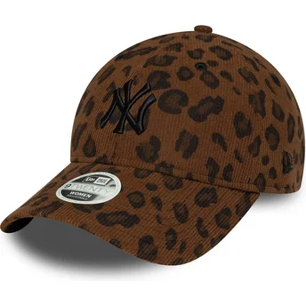 New Era Curved Brim Women 9FORTY Leopard Cord New York...