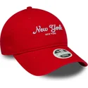 cap-zaobljena-orange-adjustable-strap-9twenty-city-new-york-new-era