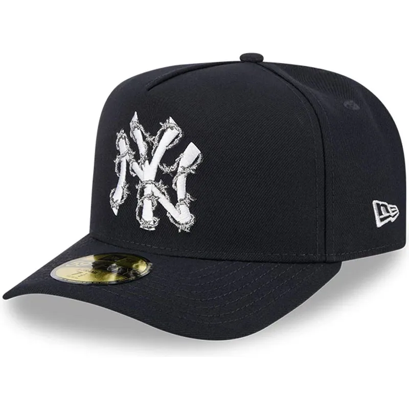kapa-zaobljena-mornarsko-plava-prilagodena-59fifty-a-frame-wired-new-york-yankees-mlb-new-era