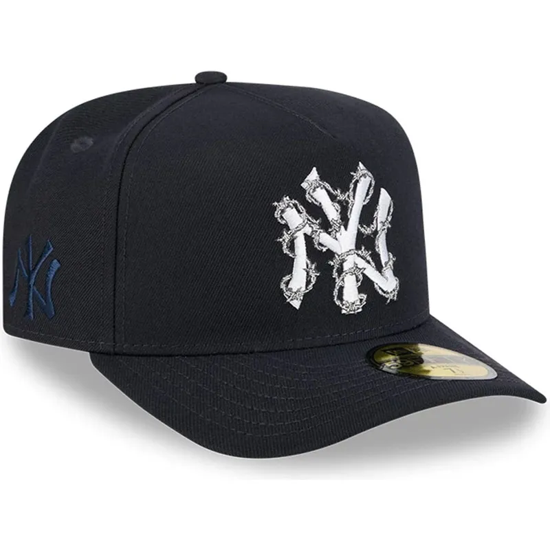 kapa-zaobljena-mornarsko-plava-prilagodena-59fifty-a-frame-wired-new-york-yankees-mlb-new-era