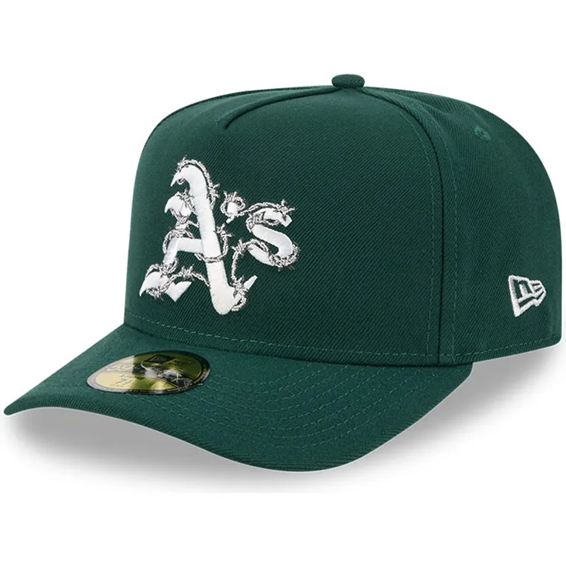kapa-zaobljena-zelena-prilagodena-59fifty-a-frame-wired-oakland-athletics-mlb-new-era