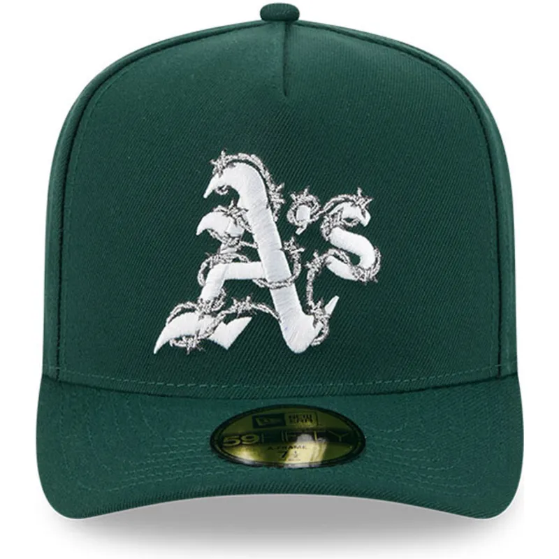 kapa-zaobljena-zelena-prilagodena-59fifty-a-frame-wired-oakland-athletics-mlb-new-era