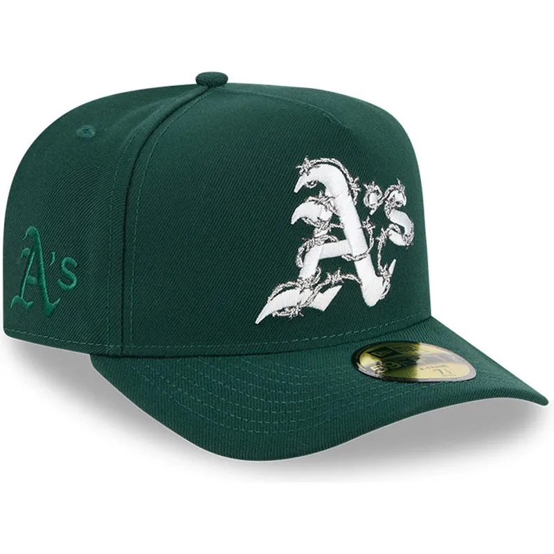 kapa-zaobljena-zelena-prilagodena-59fifty-a-frame-wired-oakland-athletics-mlb-new-era