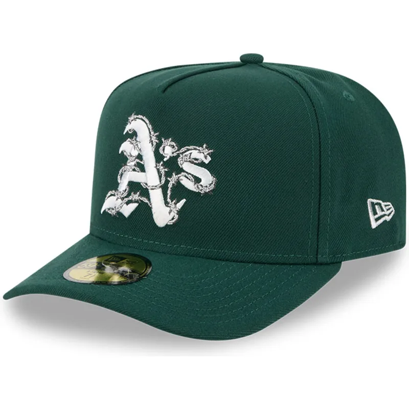 kapa-zaobljena-zelena-prilagodena-59fifty-a-frame-wired-oakland-athletics-mlb-new-era