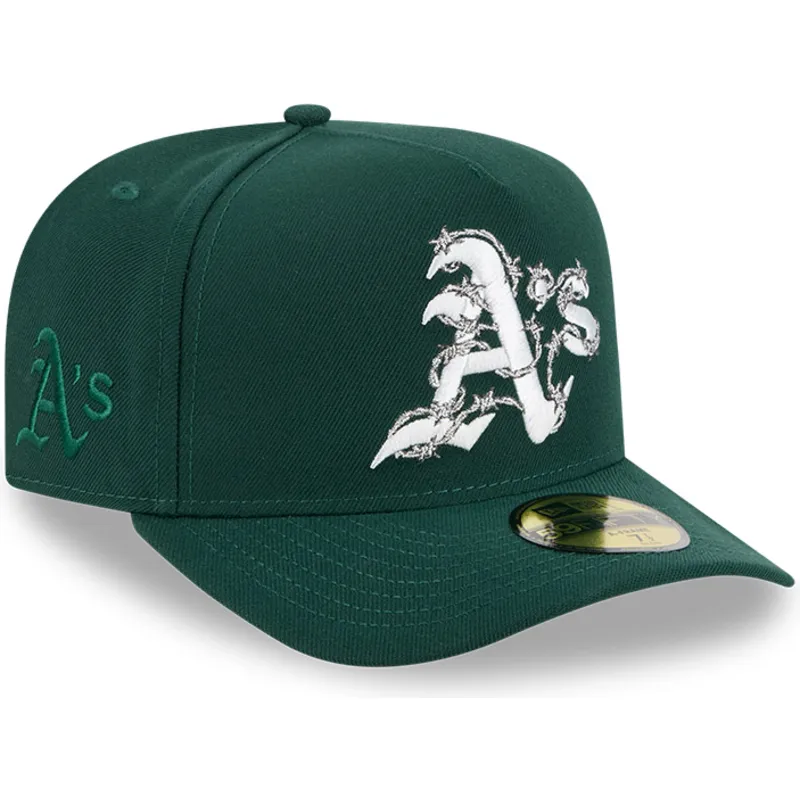 kapa-zaobljena-zelena-prilagodena-59fifty-a-frame-wired-oakland-athletics-mlb-new-era