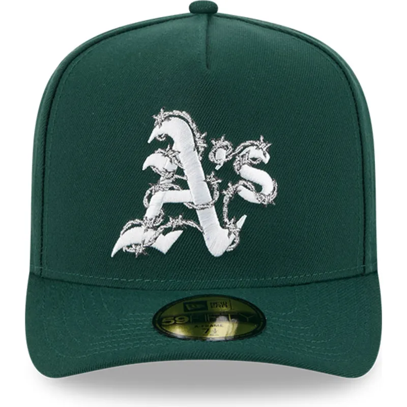 kapa-zaobljena-zelena-prilagodena-59fifty-a-frame-wired-oakland-athletics-mlb-new-era