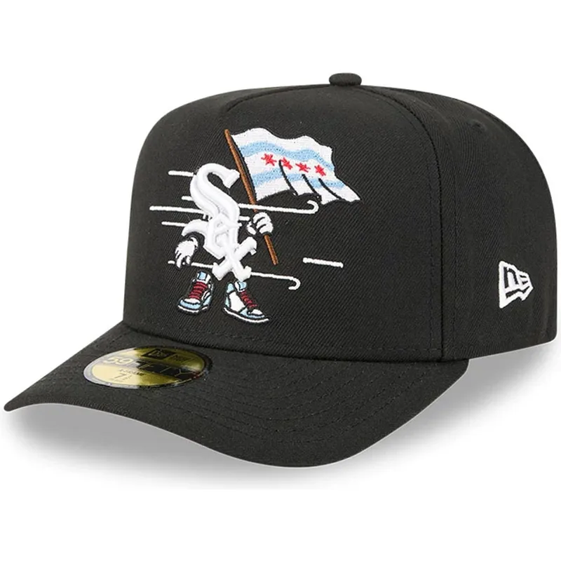 kapa-zaobljena-crna-prilagodena-59fifty-a-frame-cartoon-chicago-white-sox-mlb-new-era
