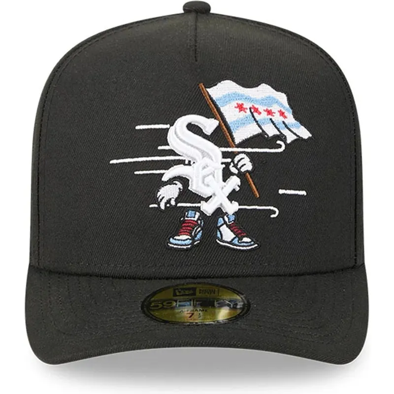 kapa-zaobljena-crna-prilagodena-59fifty-a-frame-cartoon-chicago-white-sox-mlb-new-era