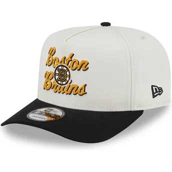 Kapa zaobljena bež snapback 9FIFTY A Frame Chainstitch Boston Bruins NHL New Era