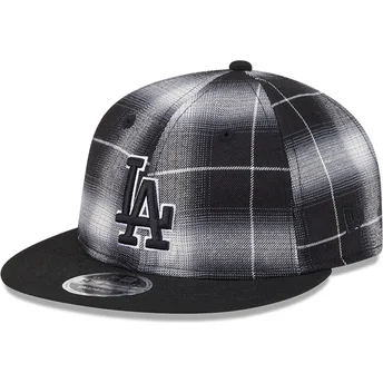 Kapa ravna crna snapback 9FIFTY Retro Crown Plaid Los Angeles Dodgers MLB New Era