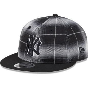 Kapa ravna crna snapback 9FIFTY Retro Crown Plaid New York Yankees MLB New Era