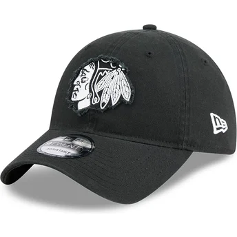 Cap zaobljena black adjustable strap 9TWENTY Stamp Chicago Blackhawks NHL New Era