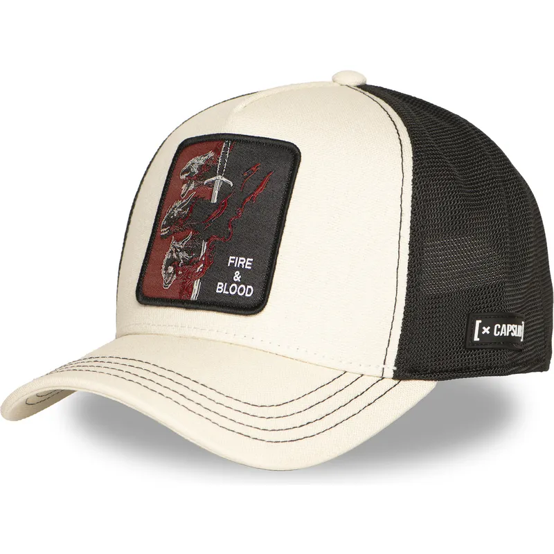 cap-zaobljena-beige-snapback-casa-targaryen-fire-and-blood-got-tar-juego-house-targaryen-game-of-thrones-capslab