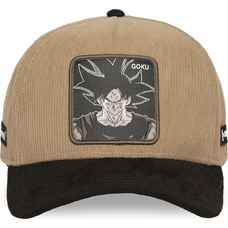 cap-zaobljena-brown-snapback-son-goku-dragon-ball-capslab