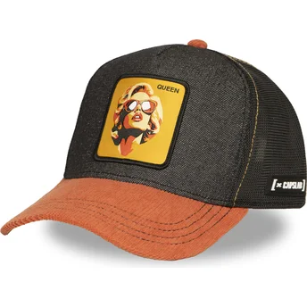 Kape zaobljena crna snapback Marilyn Monroe Queen FAM QUE Famous Marilyn Monroe Famous Capslab